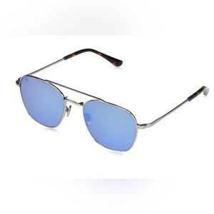 TOMS Myles sunglasses - silver with blue mirror. Brand new.